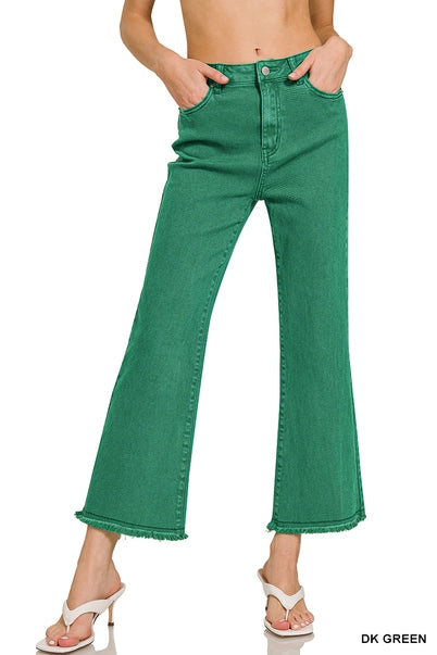 1010 Frayed Hem High Waist Bootcut Jeans