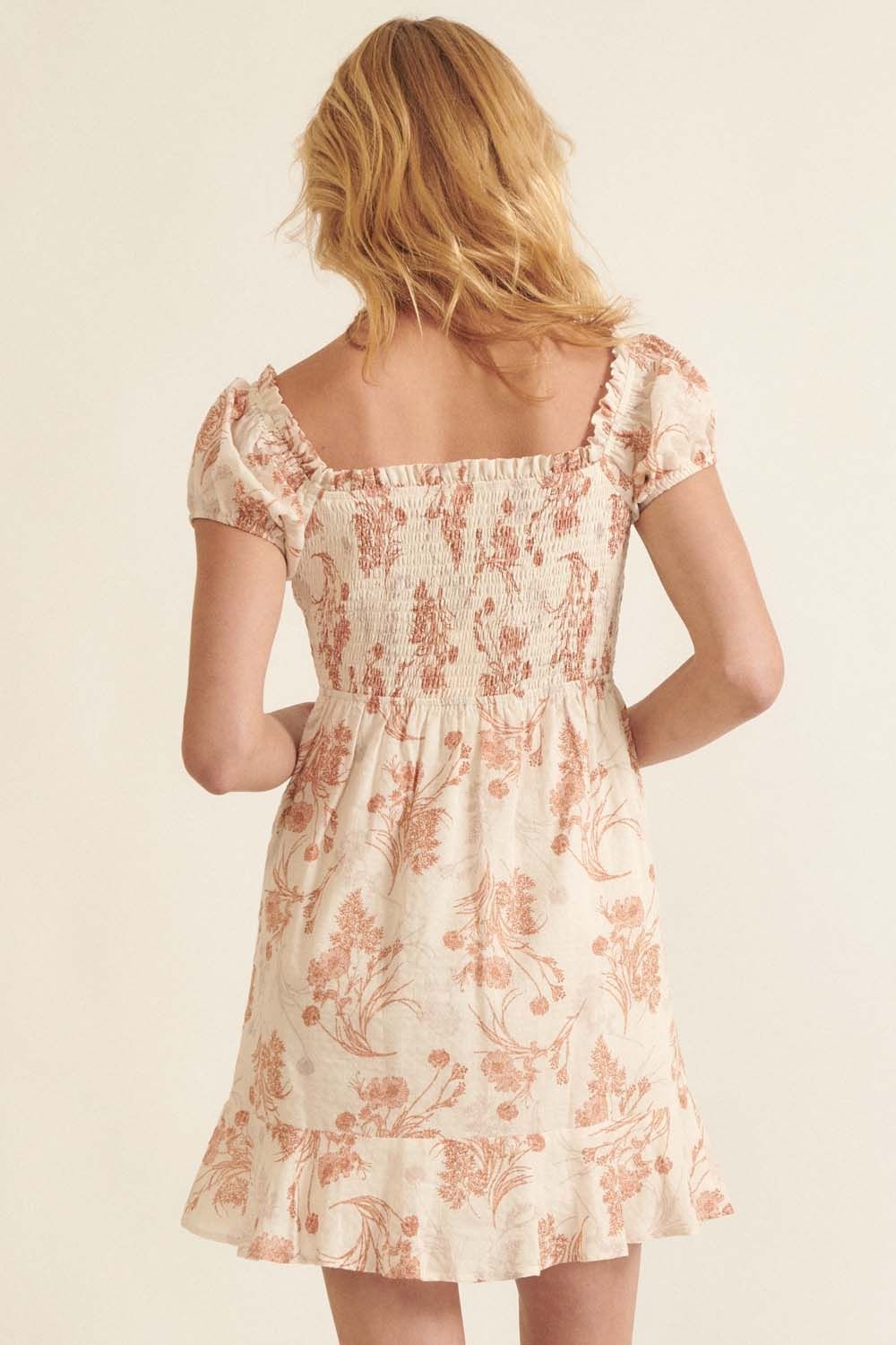 1000 Floral Print Mini Dress