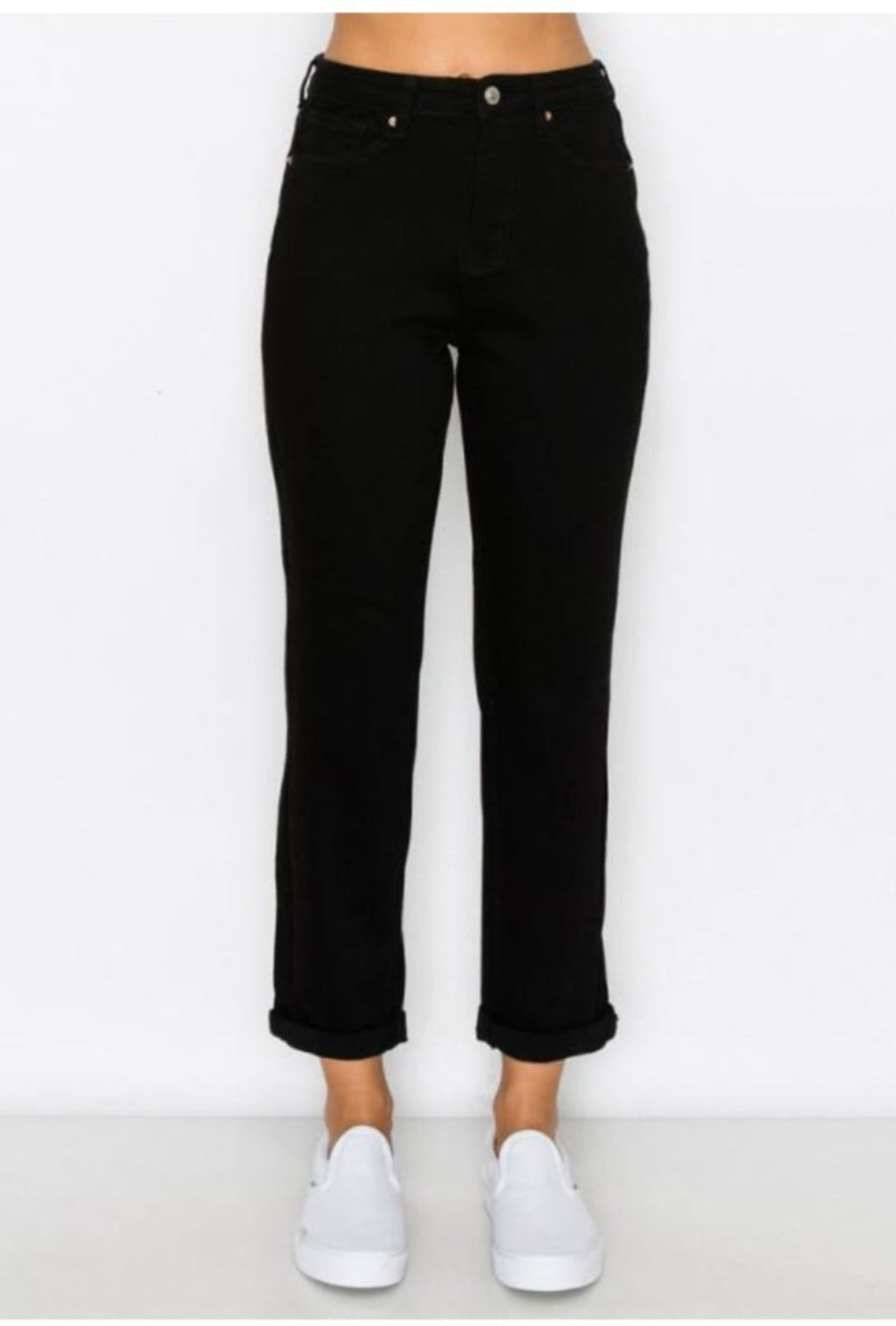 Mom Jeans Basic Rolled Cuff