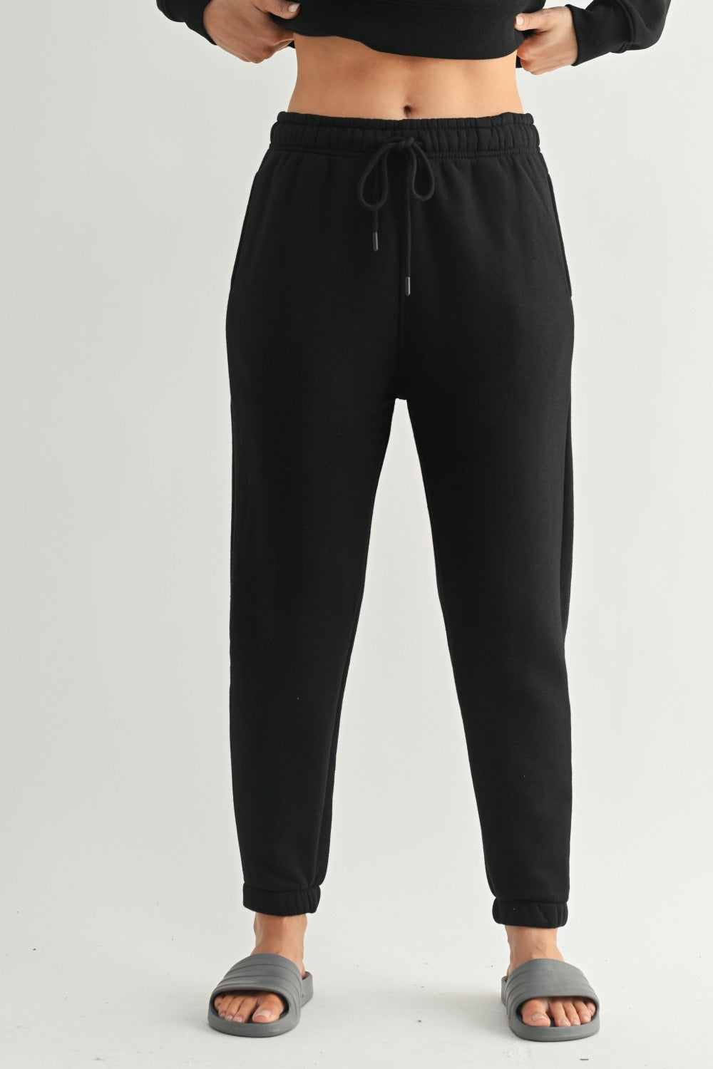Classic Fit Fleece Pant Black
