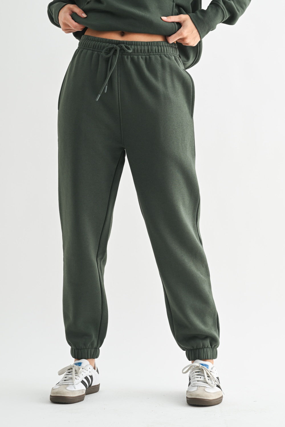 Classic Fit Fleece Pant Forest Green