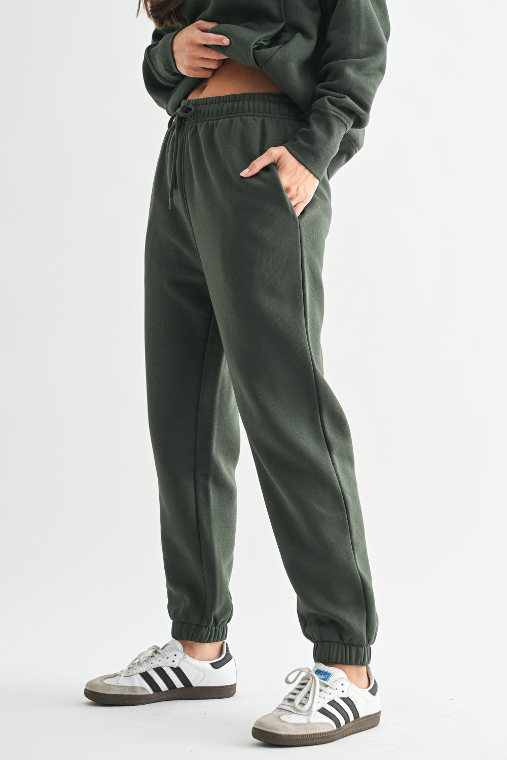 Classic Fit Fleece Pant Forest Green