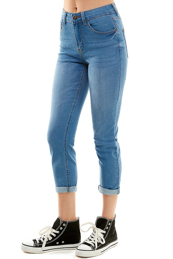 Sustainable Repreve Capri Cuffed Jeans