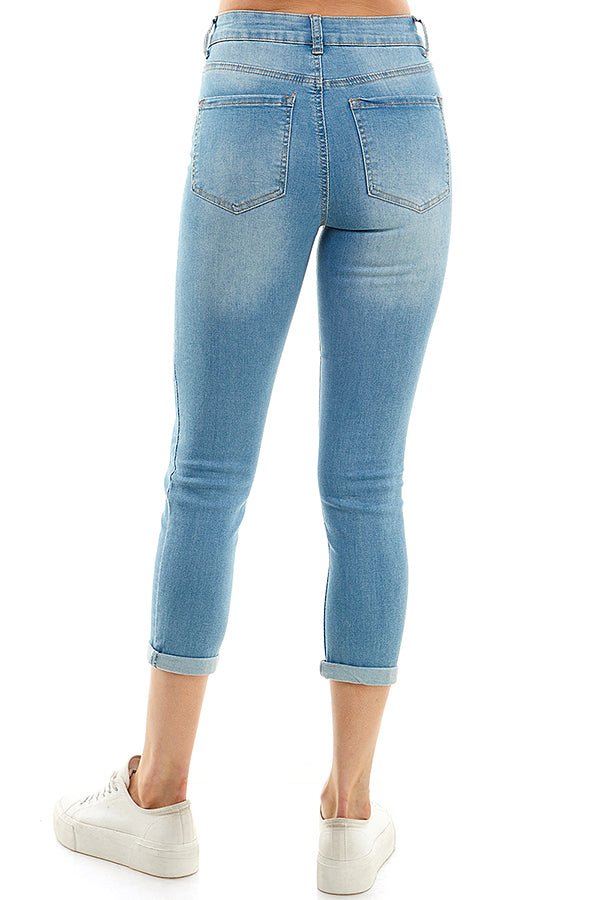 Sustainable Repreve Capri Cuffed Jeans