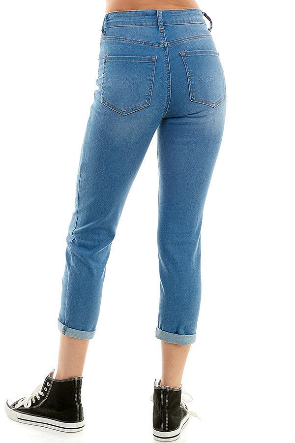 Sustainable Repreve Capri Cuffed Jeans