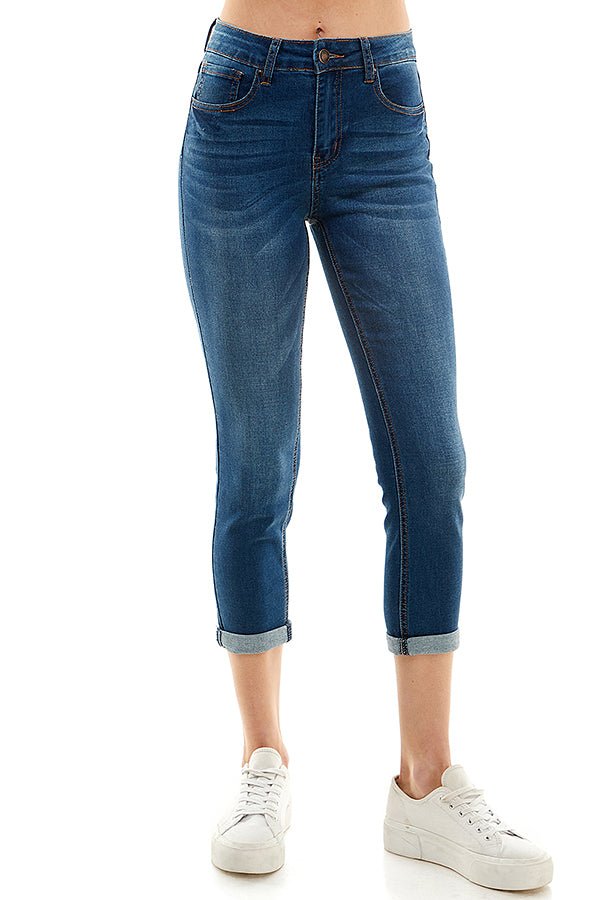 Sustainable Repreve Capri Cuffed Jeans