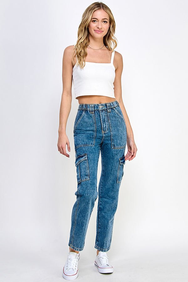 Denim Cargo Pants