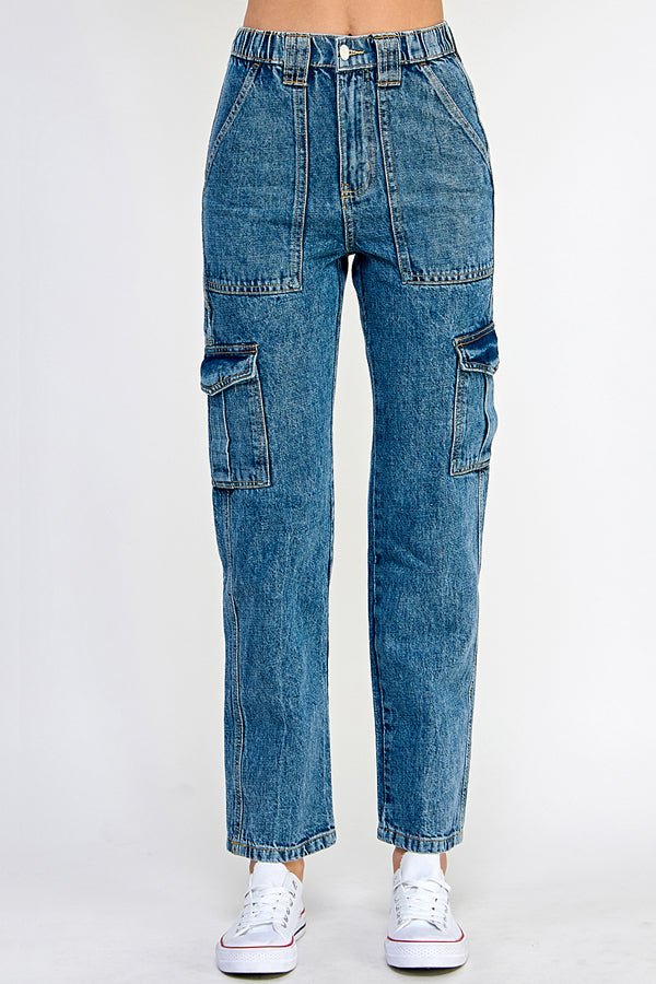 Denim Cargo Pants