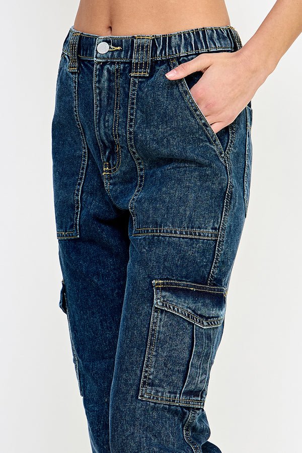 Denim Cargo Pants