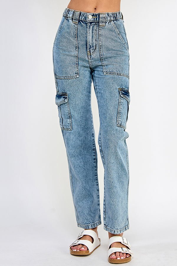 Denim Cargo Pants
