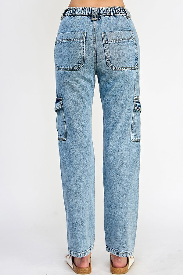 Denim Cargo Pants