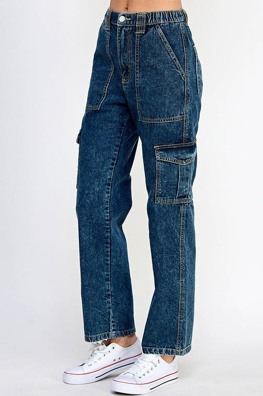 Denim Cargo Pants