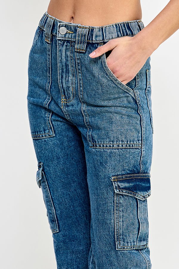 Denim Cargo Pants