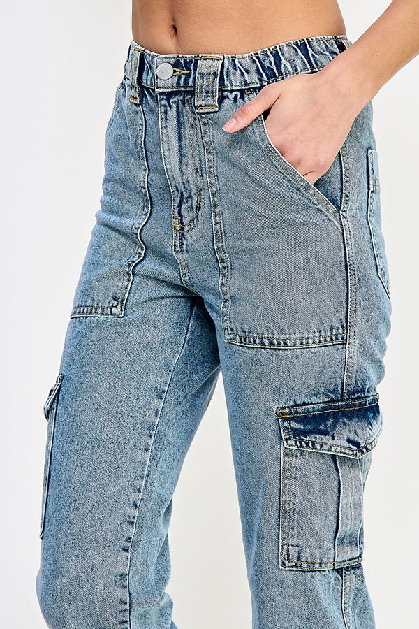 Denim Cargo Pants