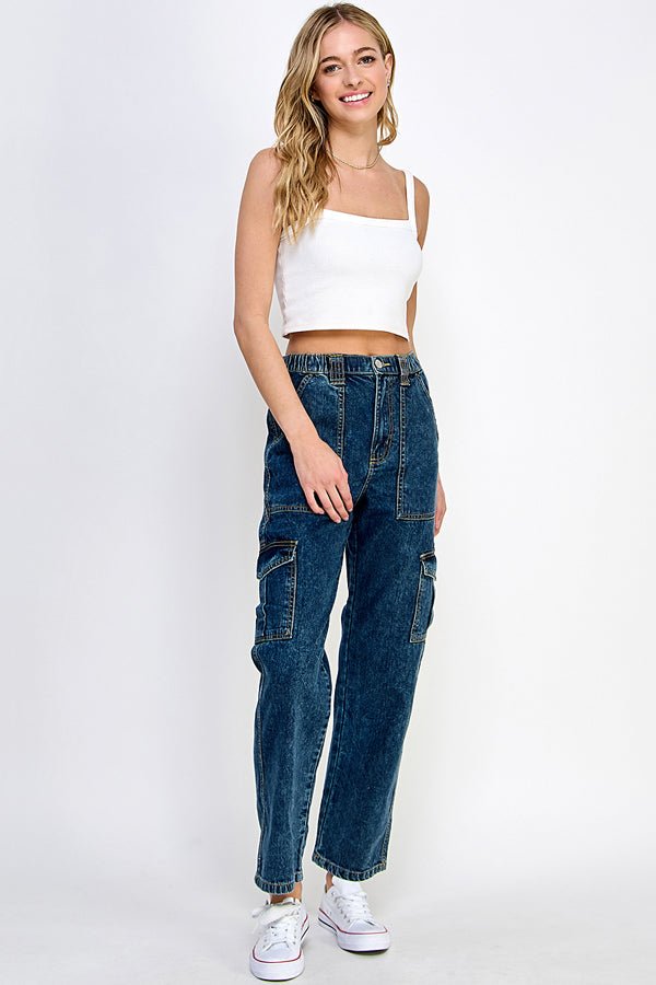 Denim Cargo Pants