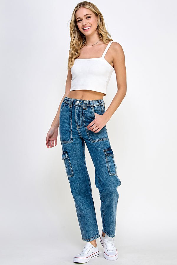 Denim Cargo Pants