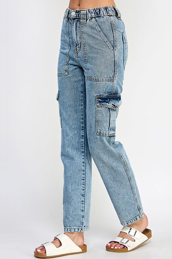 Denim Cargo Pants