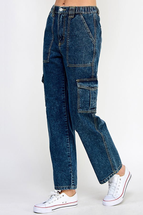 Denim Cargo Pants