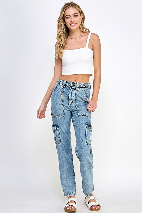 Denim Cargo Pants