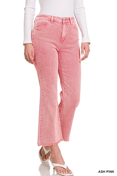1010 Frayed Hem High Waist Bootcut Jeans