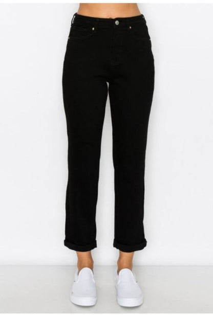 Mom Jeans Basic Rolled Cuff