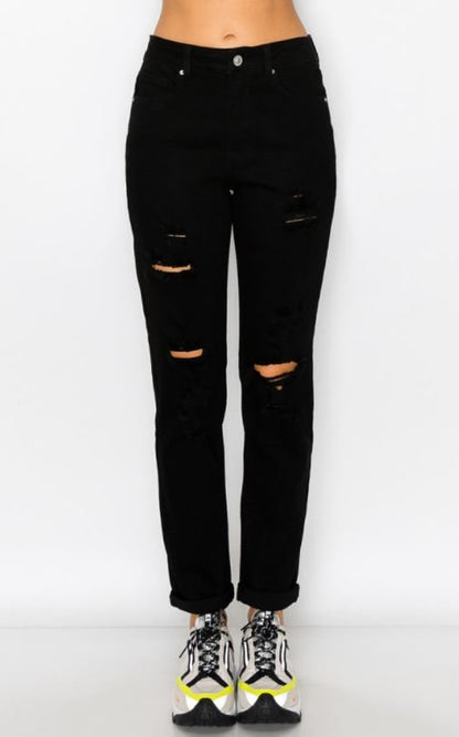 Vintage Inspired Cuff Boyfriend Jeans