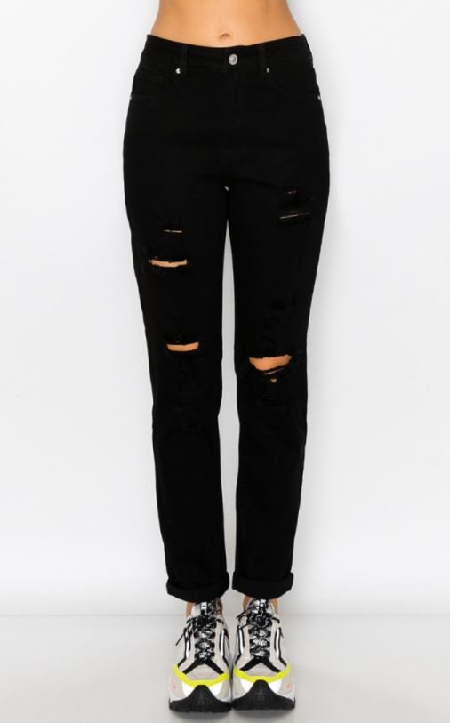 Vintage Inspired Cuff Boyfriend Jeans