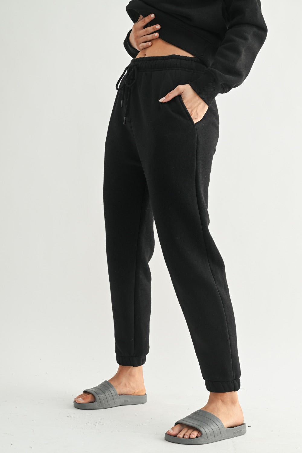 Classic Fit Fleece Pant Black