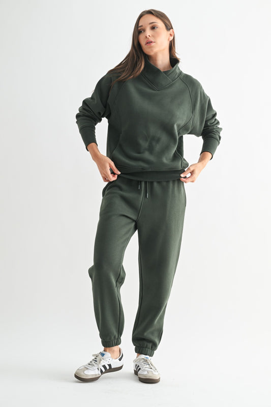 Classic Fit Fleece Pant Forest Green