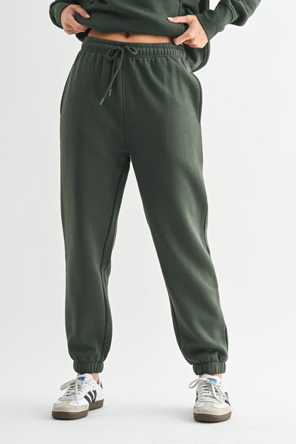 Classic Fit Fleece Pant Forest Green