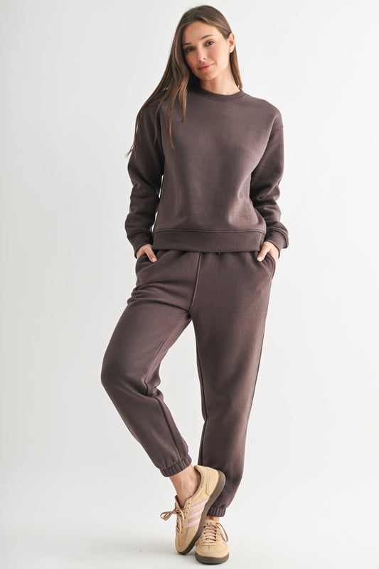 Classic Fit Fleece Pant Espresso