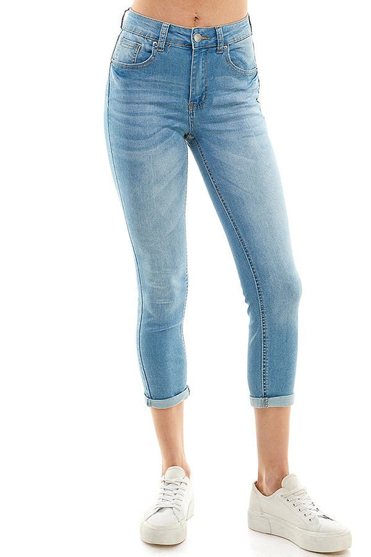 Sustainable Repreve Capri Cuffed Jeans