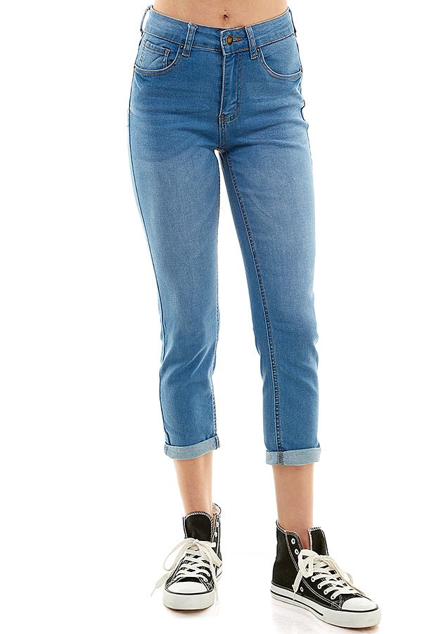 Sustainable Repreve Capri Cuffed Jeans