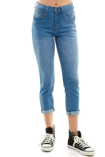 Sustainable Repreve Capri Cuffed Jeans
