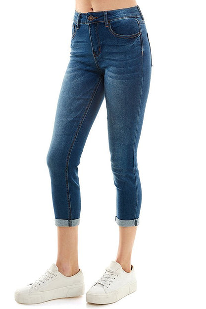Sustainable Repreve Capri Cuffed Jeans
