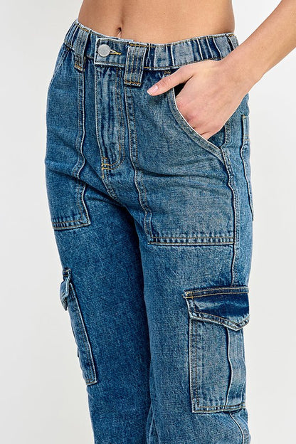 Denim Cargo Pants