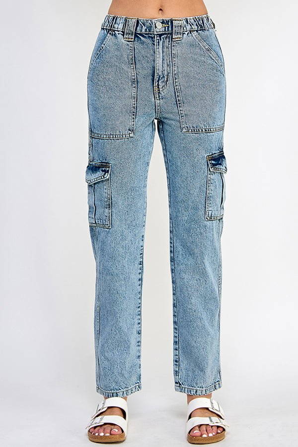 Denim Cargo Pants