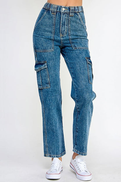 Denim Cargo Pants